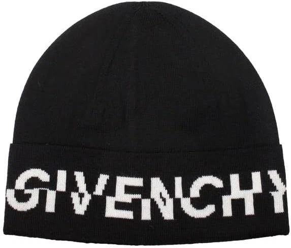 Givenchy — Givenchy Men’s Wool Beanie Hat – Black & White Designer Knit
