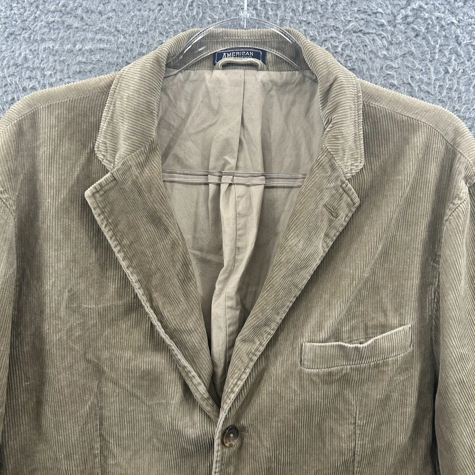 American Living Blazer Mens Large Brown Corduroy Sack Jacket Ralph Lauren Coat * - Image 2 of 4