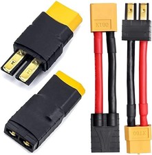 2 Pair RC LiPo Battery Connector Adapter Compatible with Traxxas Plug Battery