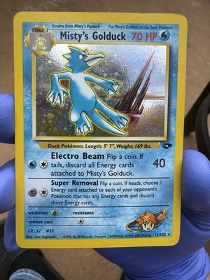 Pokemon TCG Gym Challenge Misty's Golduck Holo Rare 12/132 LP