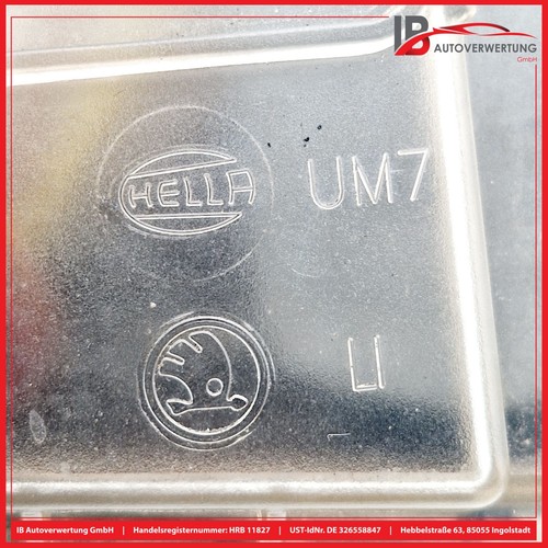 Hauptscheinwerfer links 246365 246367-03 SKODA FABIA (6Y2) 1.2 HELLA - Picture 7 of 8