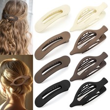 ProSuites 8 PCS Flat Hair Clips, 2 Styles 1 Count Pack of 8 , brown colors
