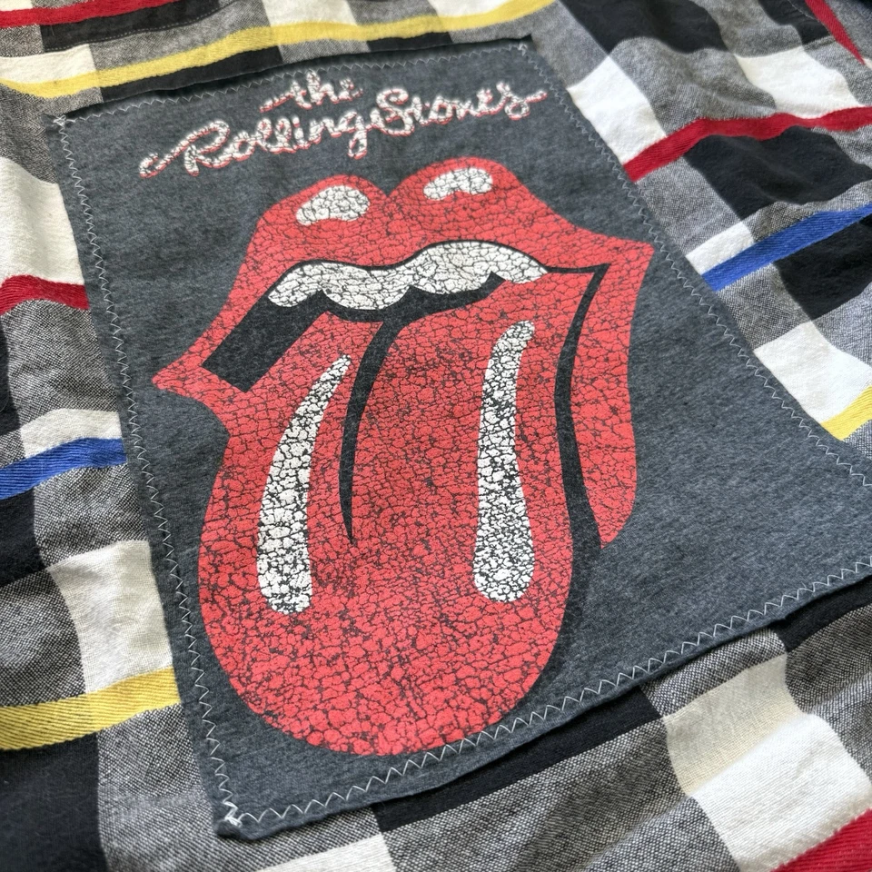Camiseta Reciclada Rolling Stones Vintage Franela Para Mujer S/M Banda Camiseta Rock & Roll Foto 2 de 4