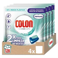 Colon Nenuco Detergente para la Lavadora -128 Cápsulas, Apto Ropa Blanca y Color