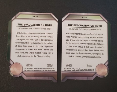 topps LOVE YOU know HAN LEIA chrome card MATCHED SET #3 star wars 18/50 die cut - Picture 2 of 6