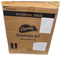 Charmin Toilet Paper & Stand Starter Kit Includes Roll Holder +3 Rolls NEW