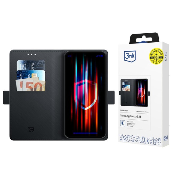 3Mk Wallet Case FüR Samsung Galaxy S23 5G, Schwarz-image