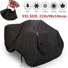 XXL Heavy Duty Waterproof ATV Cover Fit Polaris Honda Yamaha Can-Am Suzuki Black