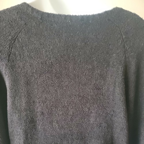 J. Jill Women's Black Faux Wrap Sweater Size Small Long Sleeves Terry Cloth - Picture 8 of 9