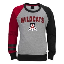Arizona Wildcats NCAA Outerstuff Girls Grey Amethyst Crewneck Sweatshirt