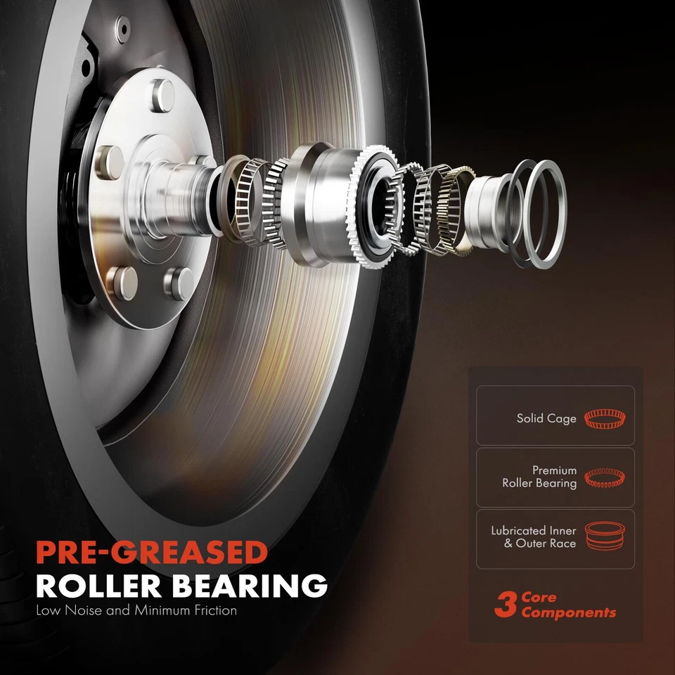 Conjunto de cojinete de cubo de rueda para Nissan NV1500 NV2500 NV3500 12-19 delantero derecho y derecho Foto 2 de 4