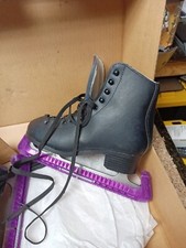 American Tricot Lined Figure Skates Black Size 8 Lace Up