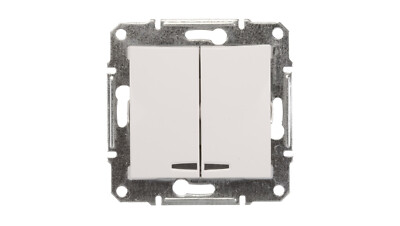 Sedna 10AX Kerzenschalter mit LED-Hintergrundbeleuchtung weiß IP20 SDN0300321