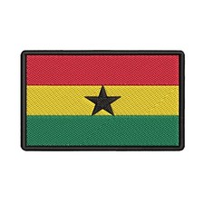 GHANA FLAG PATCH embroidered iron-on AFRICAN SOUVENIR EMBLEM BANNER WEST AFRICA