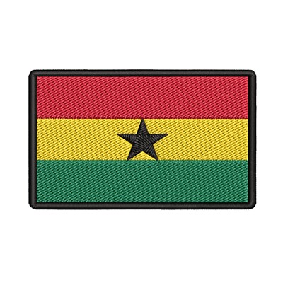 GHANA FLAG PATCH embroidered iron-on AFRICAN SOUVENIR EMBLEM BANNER WEST AFRICA