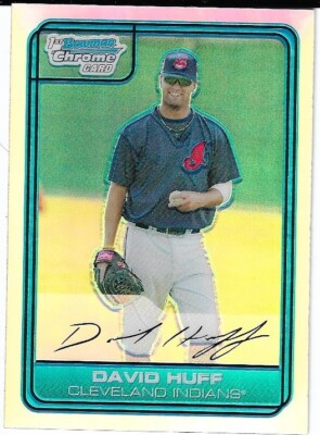 2006 Bowman Chrome Refractor #DP64 David Huff Cleveland Indians