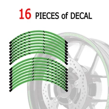 For Kawasaki Versys 1000 15-24 23 22 Wheel Edge Rim Stickers 17 inch S02B Green