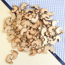 Wooden MDF Baby Feet Shape 3mm