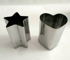 Decorative Stainless Vegetable Cutter Mold Heart Star Large  2cs Made in JAPAN