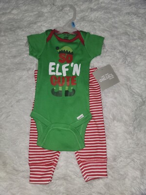 Gerber Childrenswear Newborn Elf'n Cute 2pc. Set Various Sizes 