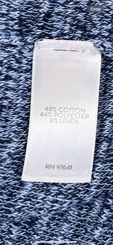 Cardigan donna Pure Jill grande misto lino maglione lungo blu Lagenlook Coastal - Foto 7 di 9