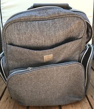 Ergobaby Ergo Baby Grey Gray Diaper Bag Backpack Insulated Pockets