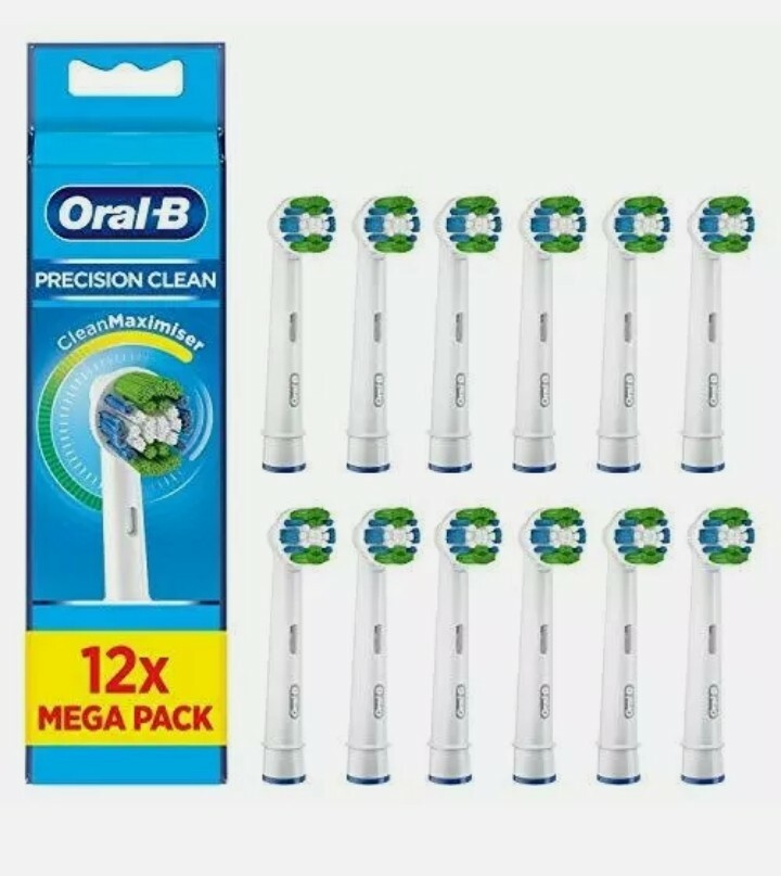 Oral-B Precision Clean Replacement Toothbrush Head, Pack of 12 Counts