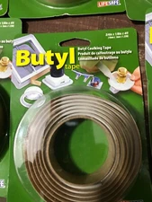 New INCOM Lifesafe BUTYL Water Sealing CAULKING TAPE ROLL 1/8"x3/4" x 4' GRAY