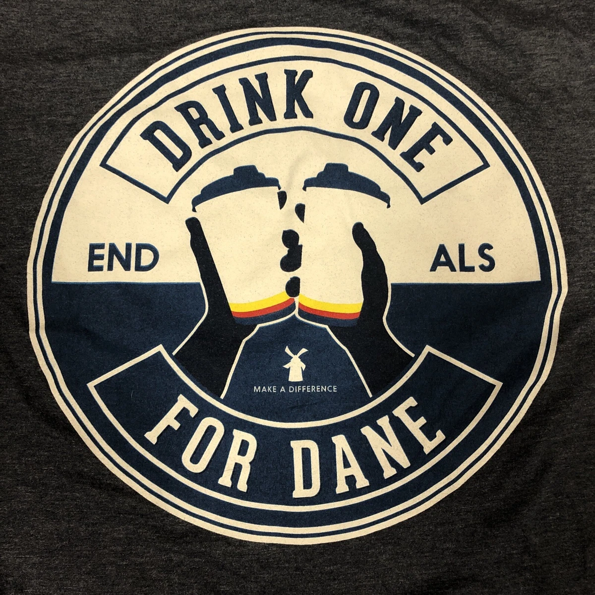 Dutch Bros. Brothers Coffee Blue Gray Drink One For Dane Shirt