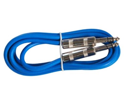 10 Pack Blue 1/4 TRS  Balanced, Shielded Pro Audio Patch Cable Cord 3 ft Foot
