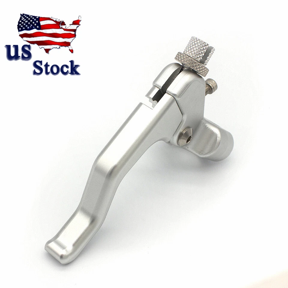 US CNC Corto Motocicleta Embrague Palanca Retraso Universal (1 Dedo Fácil Tirar) Foto 4 de 4