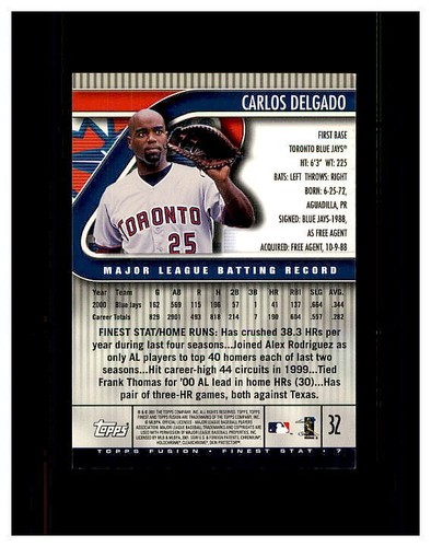 CARLOS DELGADO YOU PICK HUGE FAN COLLECTION .99 UNLIMITED SHIPPING HIGH GRADE - Picture 91 of 501