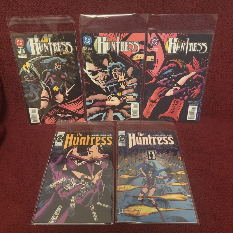 Collectable Comic Book Lot of 5 DC Huntress Comics Modern Age 1989 1990 1994