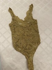Vintage Victorias Secret Gold Lace Bodysuit Gold Label Sz S