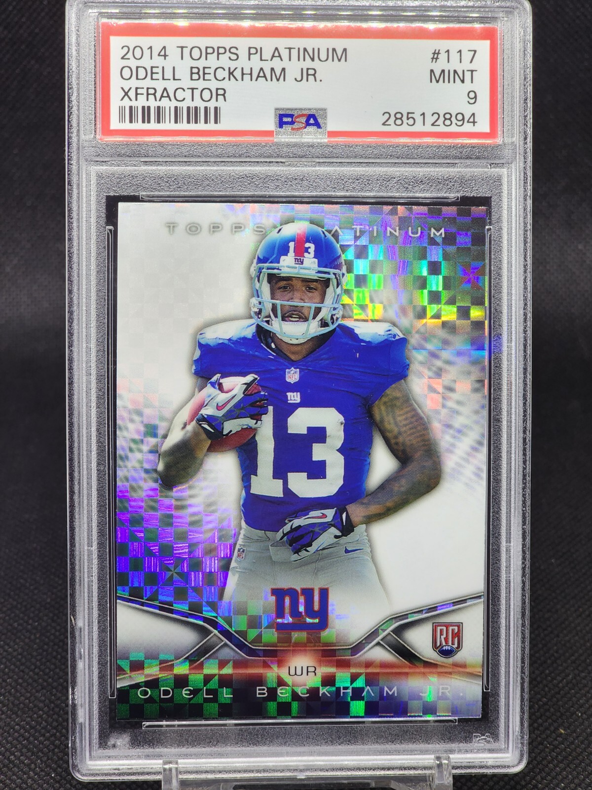 2014 Topps Platinum ODELL BECKHAM JR *ROOKIE X-FRACTOR* #117 graded PSA ...