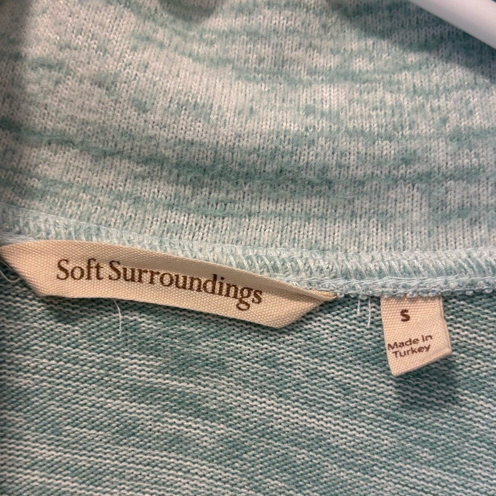 Soft Surroundings Touchable Tunic Blue Button Pul… - image 2