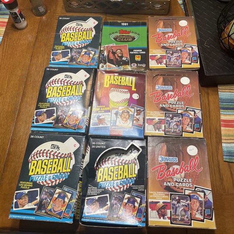 1985 Donruss Bb Empty Boxes 9 Ct