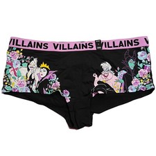 NWT TORRID Boyshort Pantie Underwear 1-2-3-4 Disney Villains Black Purple