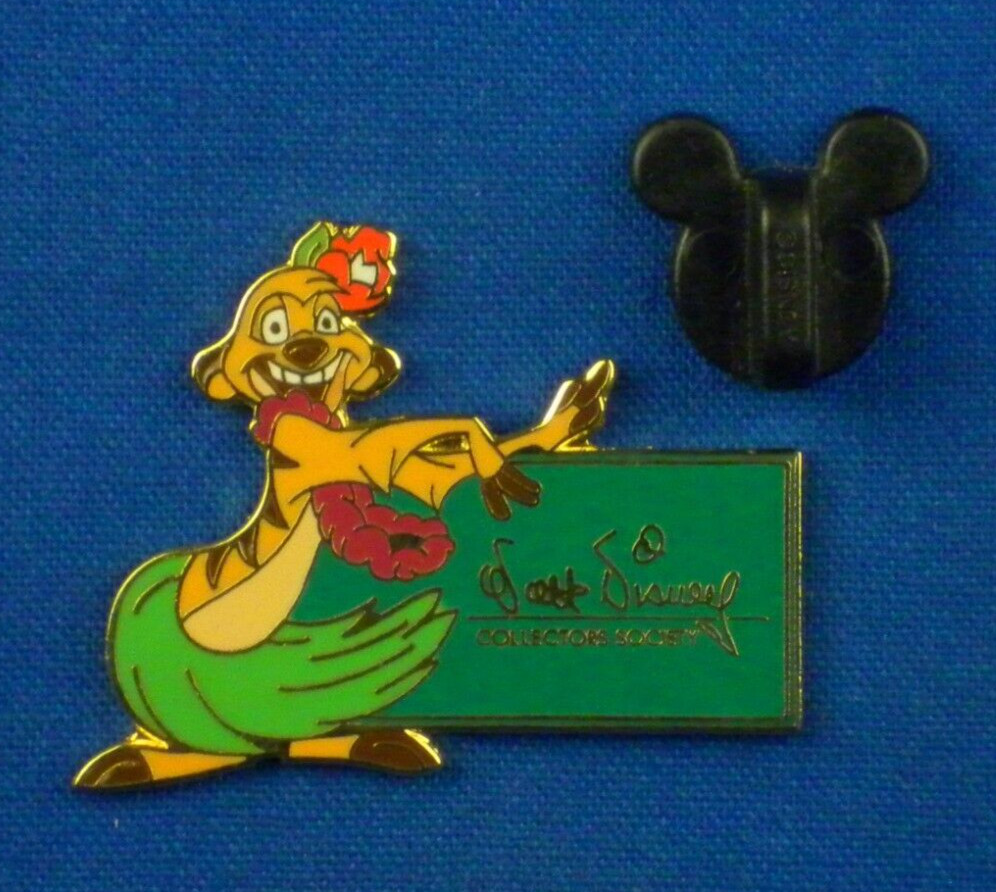 Timon Hula Lion King WDCC Collectors Society Membership 1998 Pin # 1006