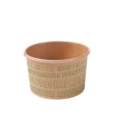 250ml Bio Dégradable Gobelet à Glace, 50 Pcs, pour 2-3 Boules de Glace, EcoUp.