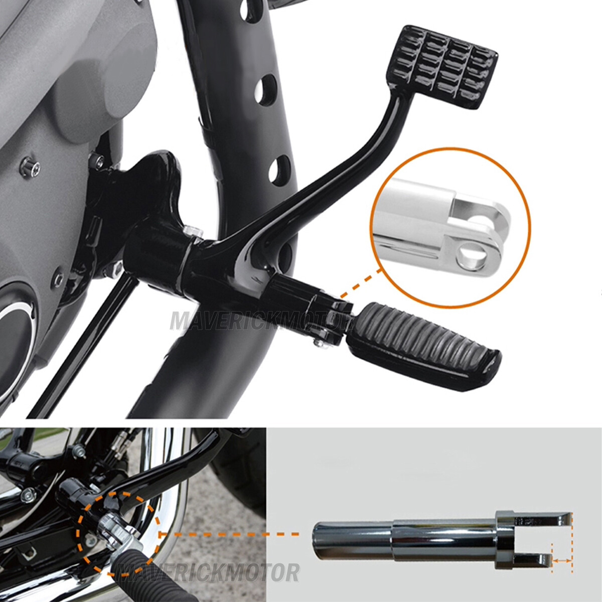 Forward Controls Foot Pegs Fit For Harley Sportster XL 14-22