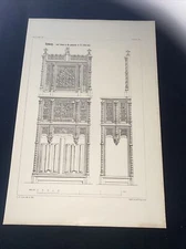 1858 Belgium Antwerp Cathedral Norman Shaw Antique Architecture 29x42cm