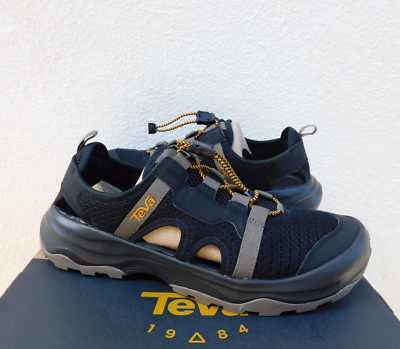 TEVA BLACK OUTFLOW UNIVERSAL HIKING WATER SHOES SANDALS , MEN US