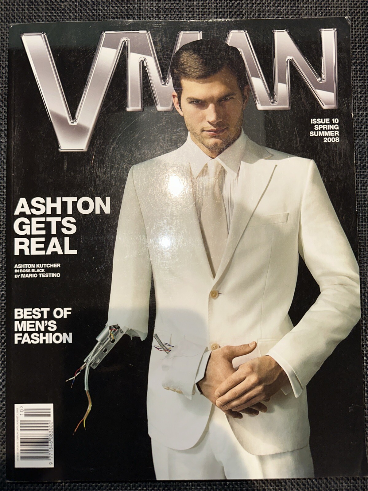 VMAN Magazine, Ashton Kutcher, Issue #10, Spring/Summer 2008, Mens ...
