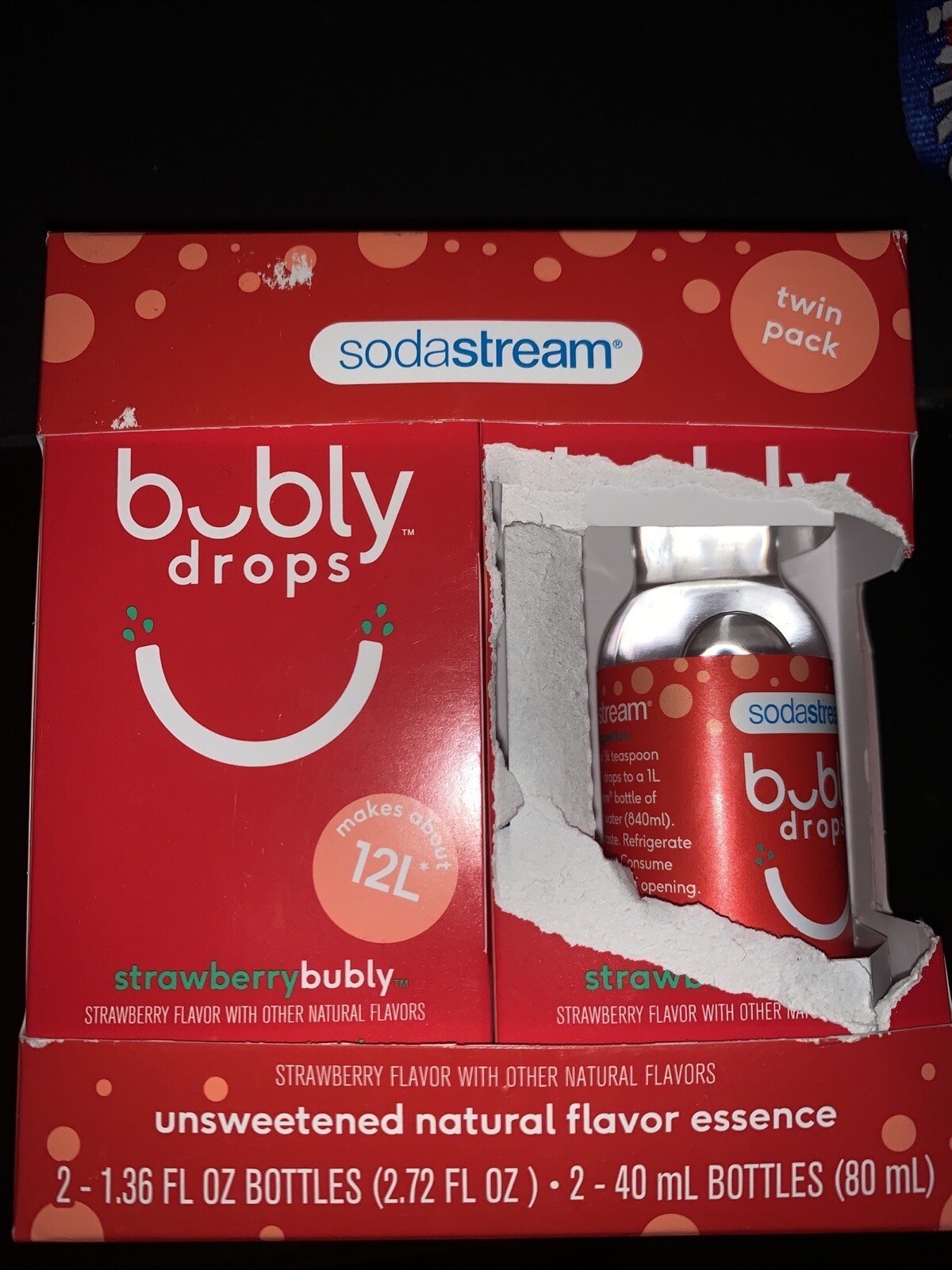 SODASTREAM Unsweetened Natural Fruit Flavor or Bubly Twin Syrup Drops