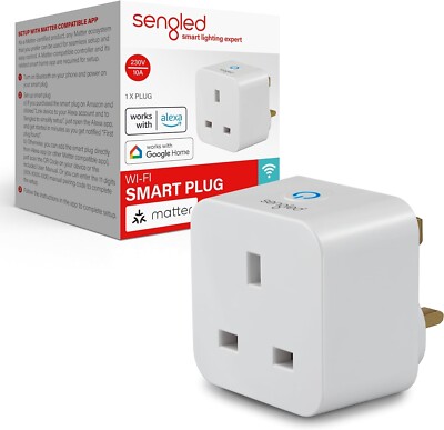 Sengled Smart Plug Matter-Enabled Works with Alexa Instant Pairing Supports