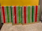 Christmas Colors Strip 2 Ply Paper Napkins With Gold Foiled Strip 16 Ct. 3 Pack.