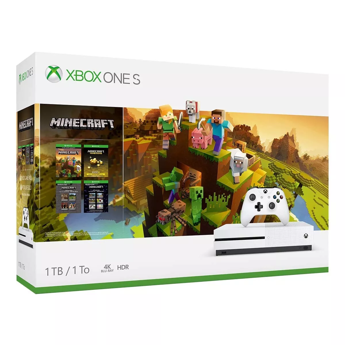 Microsoft Xbox One S 1TB Gaming Console Minecraft Edition with Wireless  Controller Manufacturer Refurbished