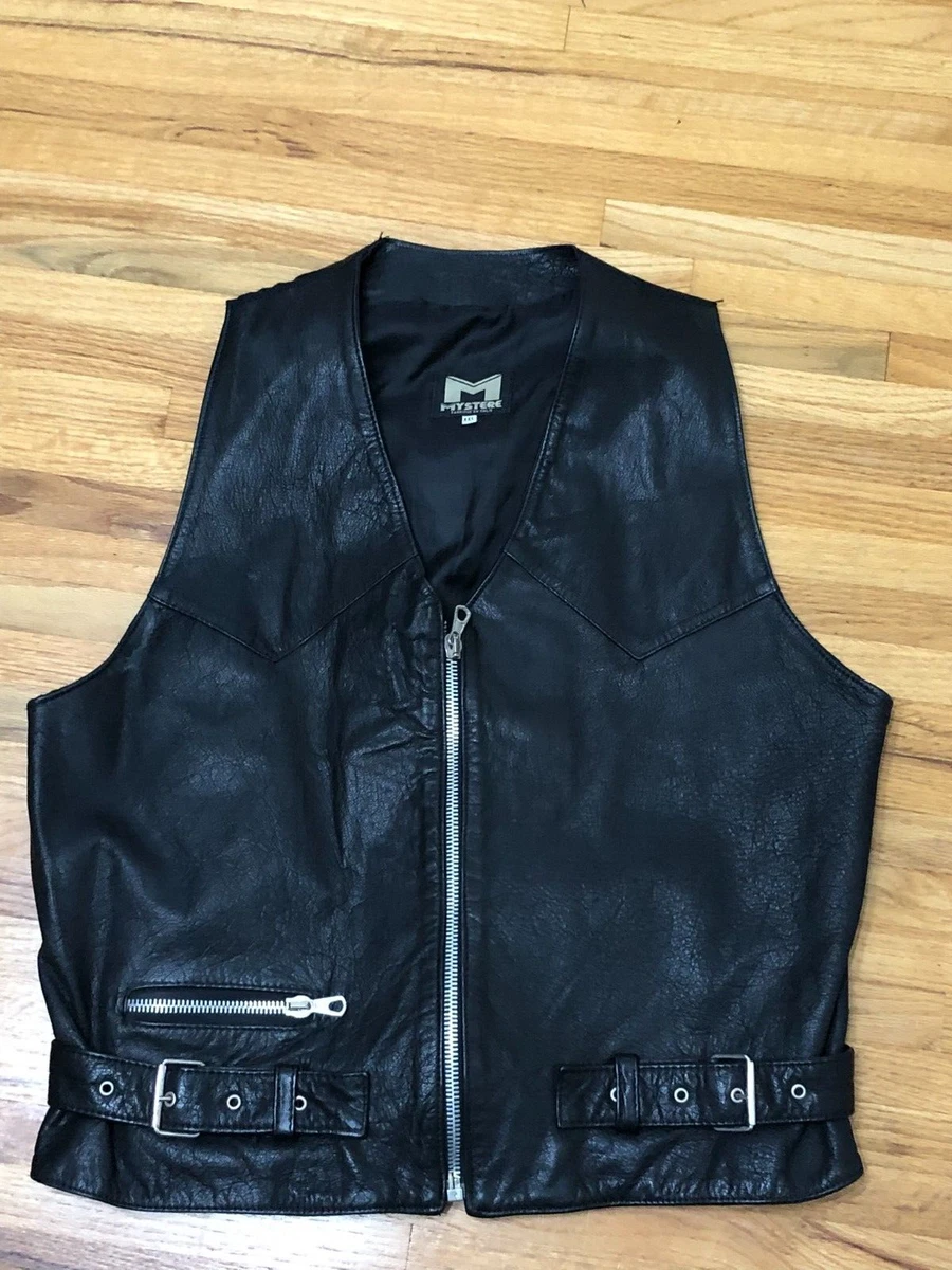 mens faux leather vest products for sale | eBay