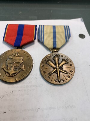 Lot of 2 US Navy Naval Armed Forces Reserve Meritorious Service Medals
